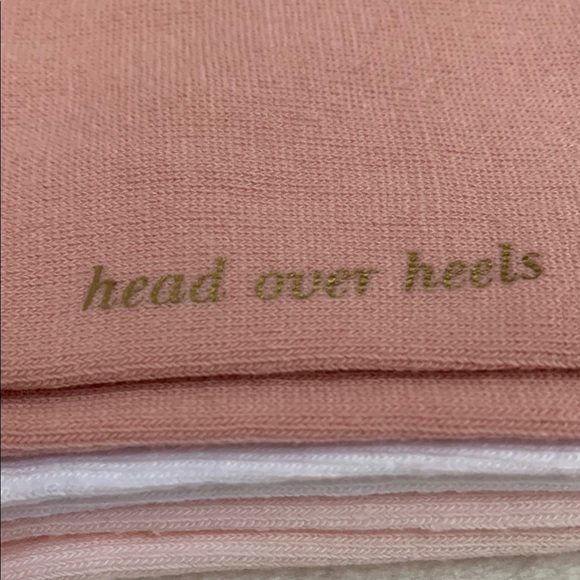Kate Spade No Show Socks Blush Pink White 3 pairs One size - Picture 5 of 6